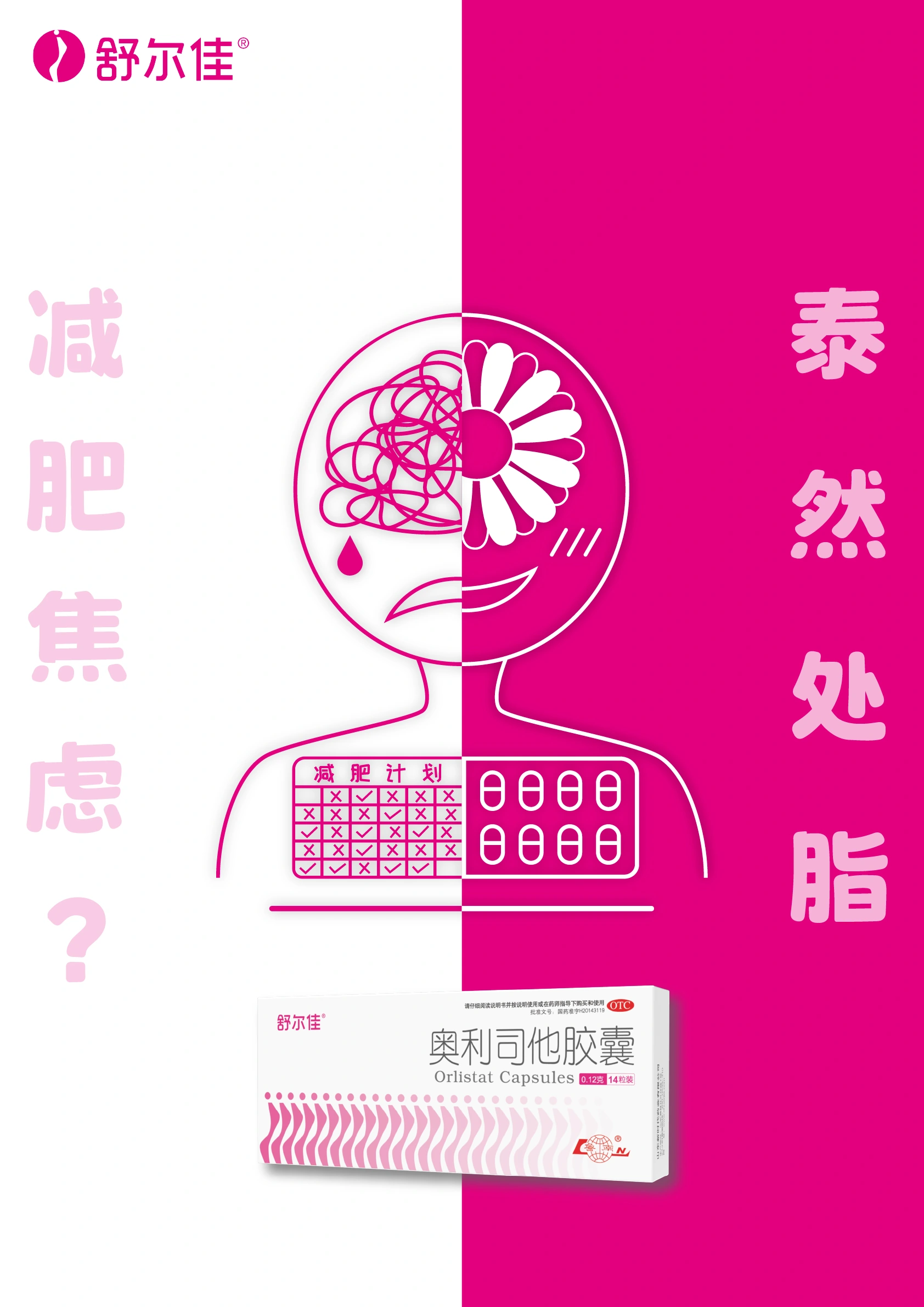 图形创意 — 减肥烦恼？泰然处脂 · 创意海报