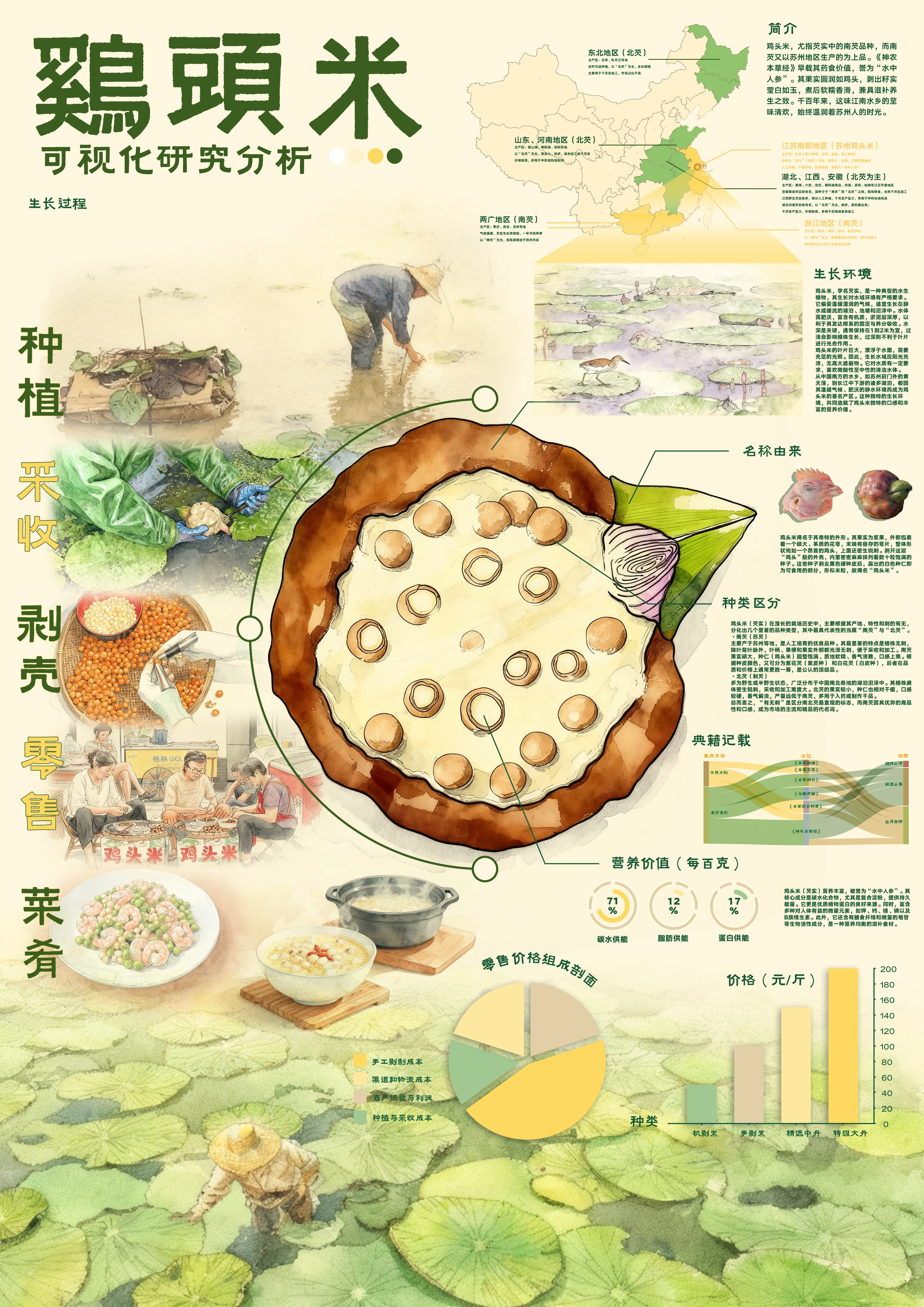 信息可视化 — 鸡头米 · 可视化研究分析（膳芡坊项目）